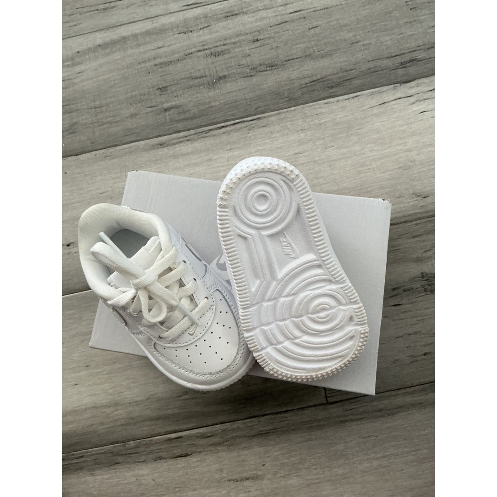 Nike Force 1 Low Lace TD Toddler Shoes White IF1674-100 Size 5C - Picture 3 of 4